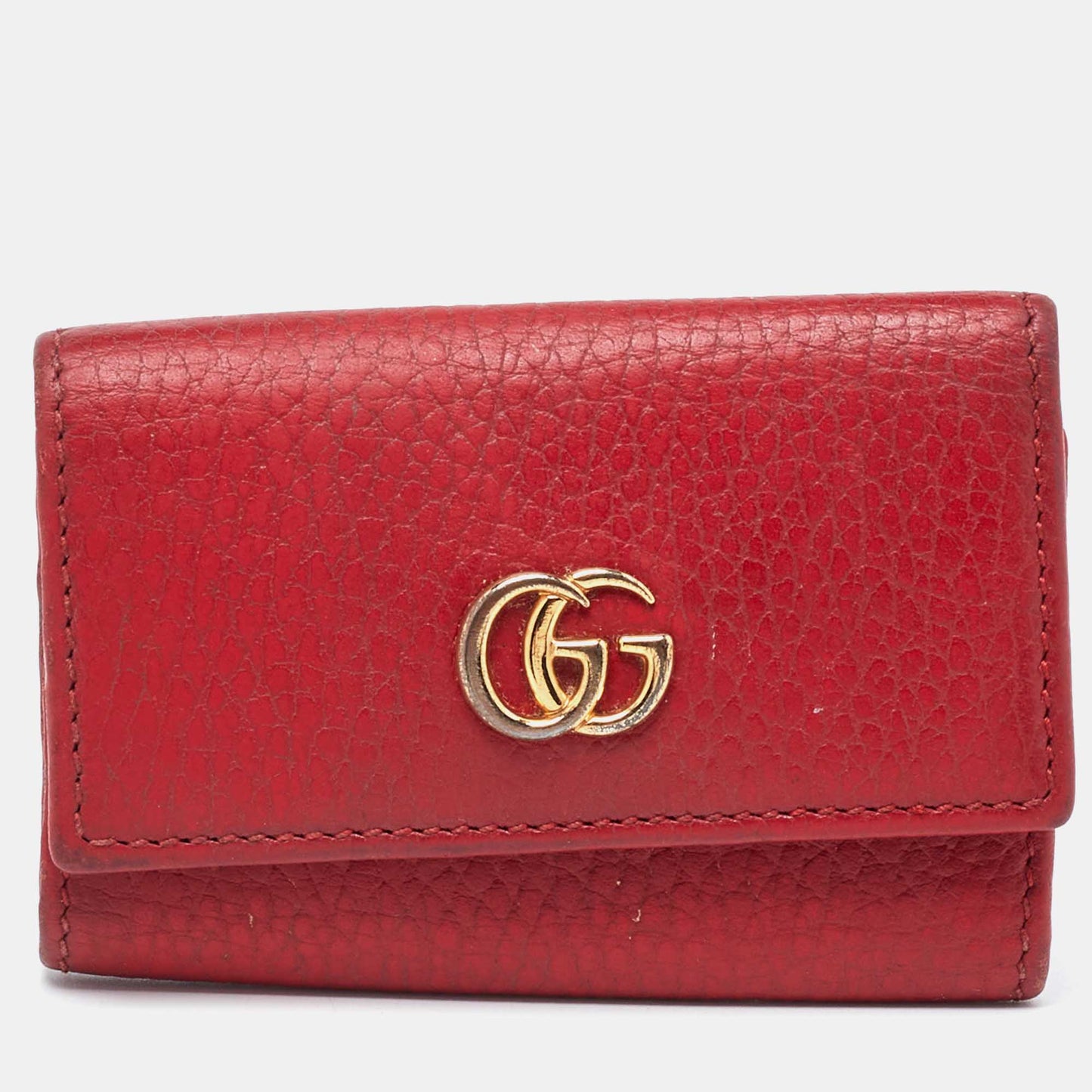 Luxury Gucci Trending 2025 Red Leather Key Case