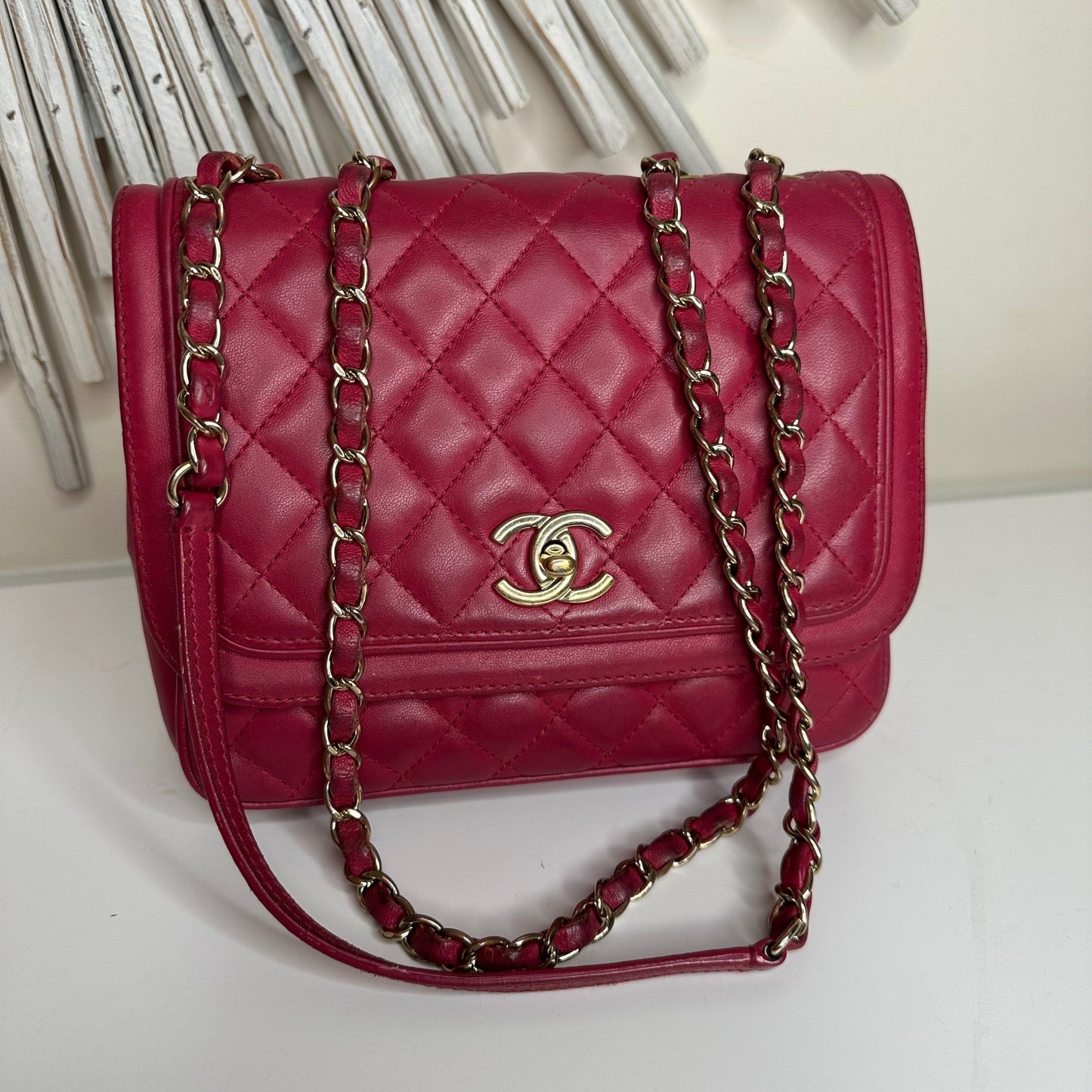 Luxury Chanel Pink Flap Bag
