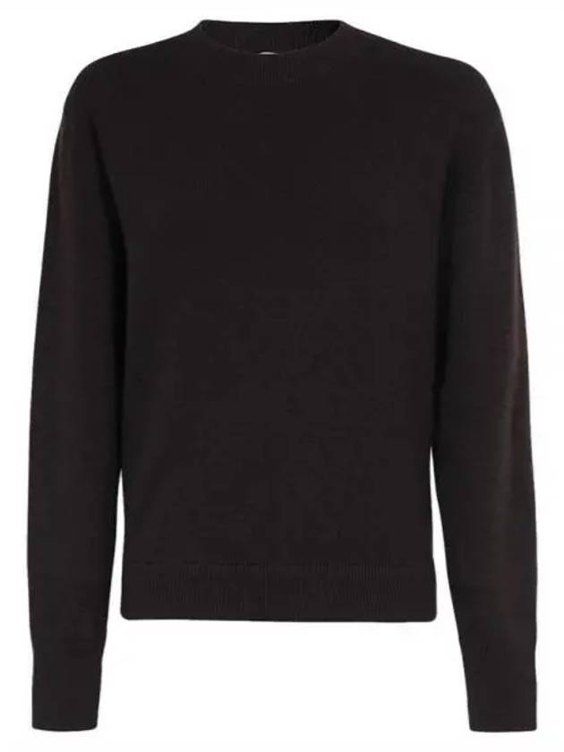 Luxury Fendi Crew Neck Knit Top Brown