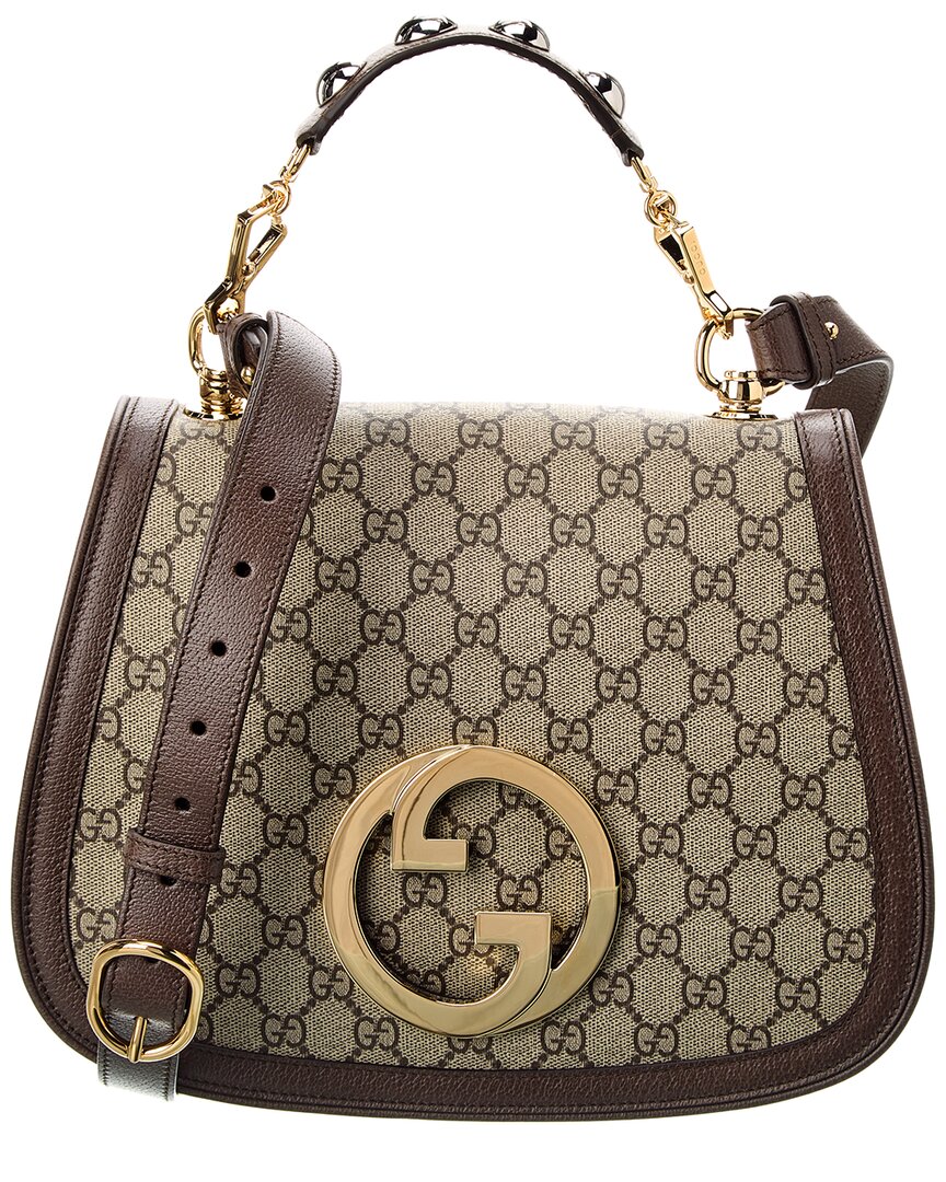 Luxury Gucci Trending 2025 Blondie Medium GG Supreme Canvas & Leather Bag