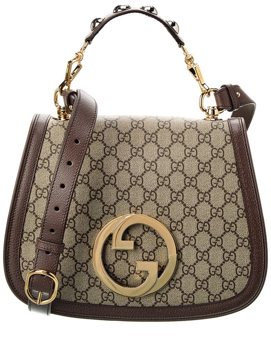 Luxury Gucci Trending 2025 Blondie Medium GG Supreme Canvas & Leather Bag