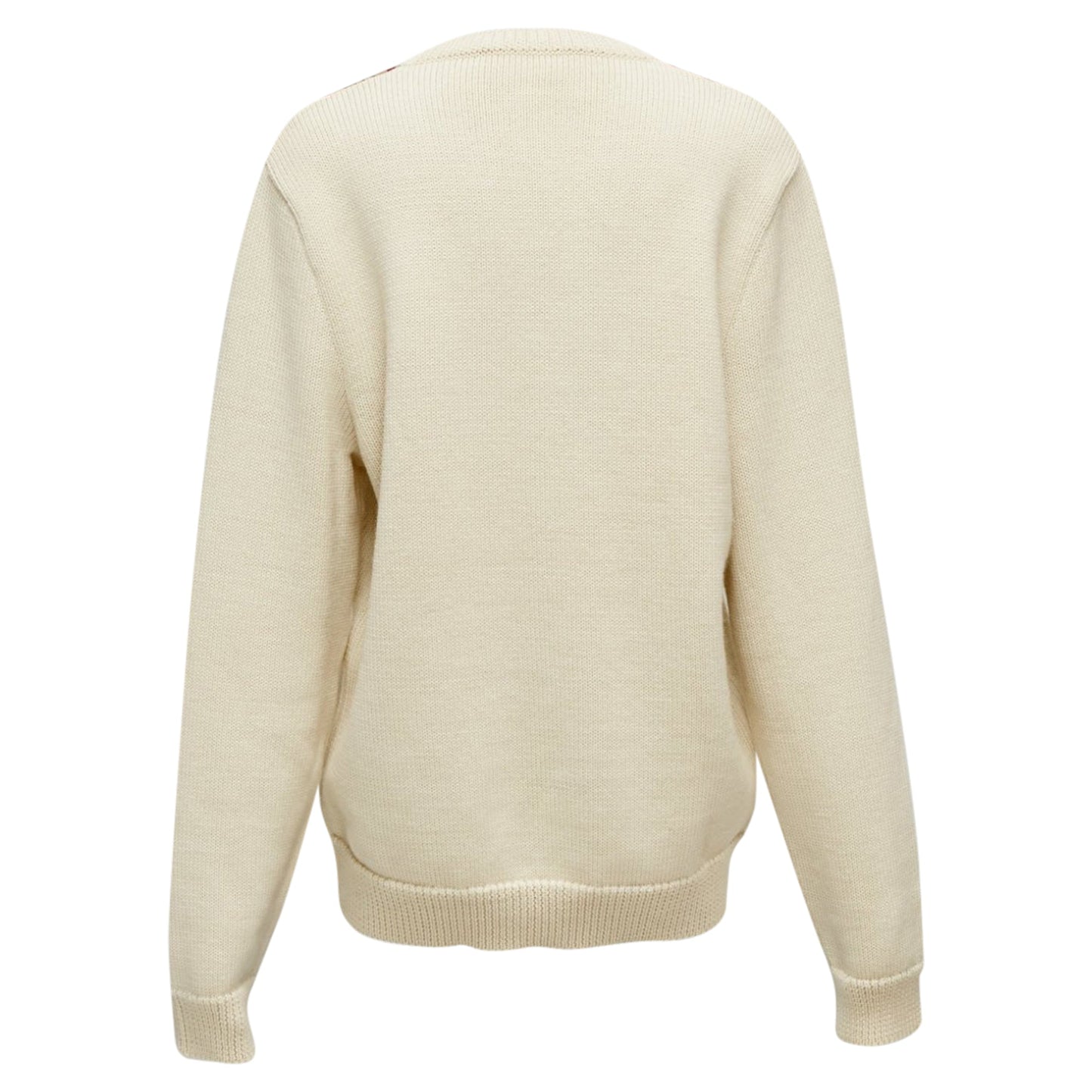 Gucci wool GG monogram V-neck varsity sweater