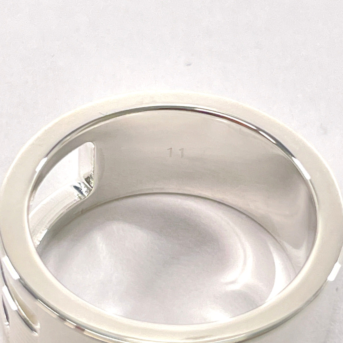 Gucci Silver 925 Cutout G Ring