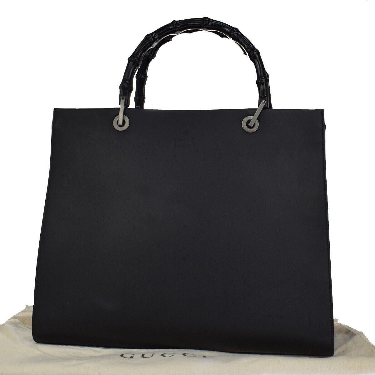 Gucci Bamboo  Leather Handbag ()