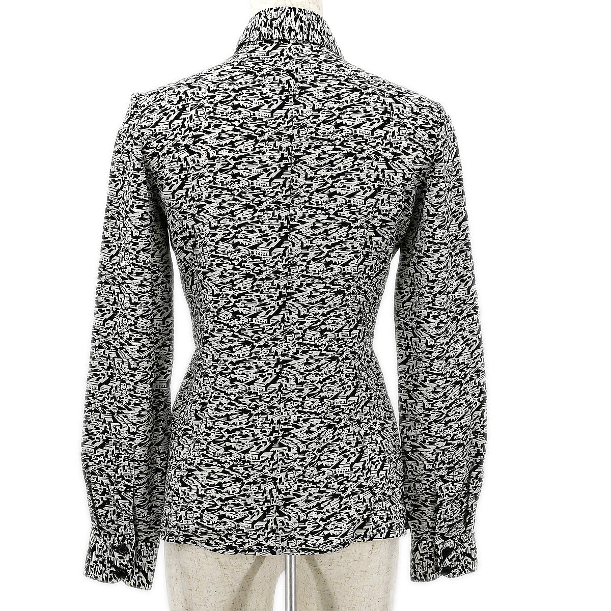 Luxury Chanel 2003 cruise city-print silk shirt #34