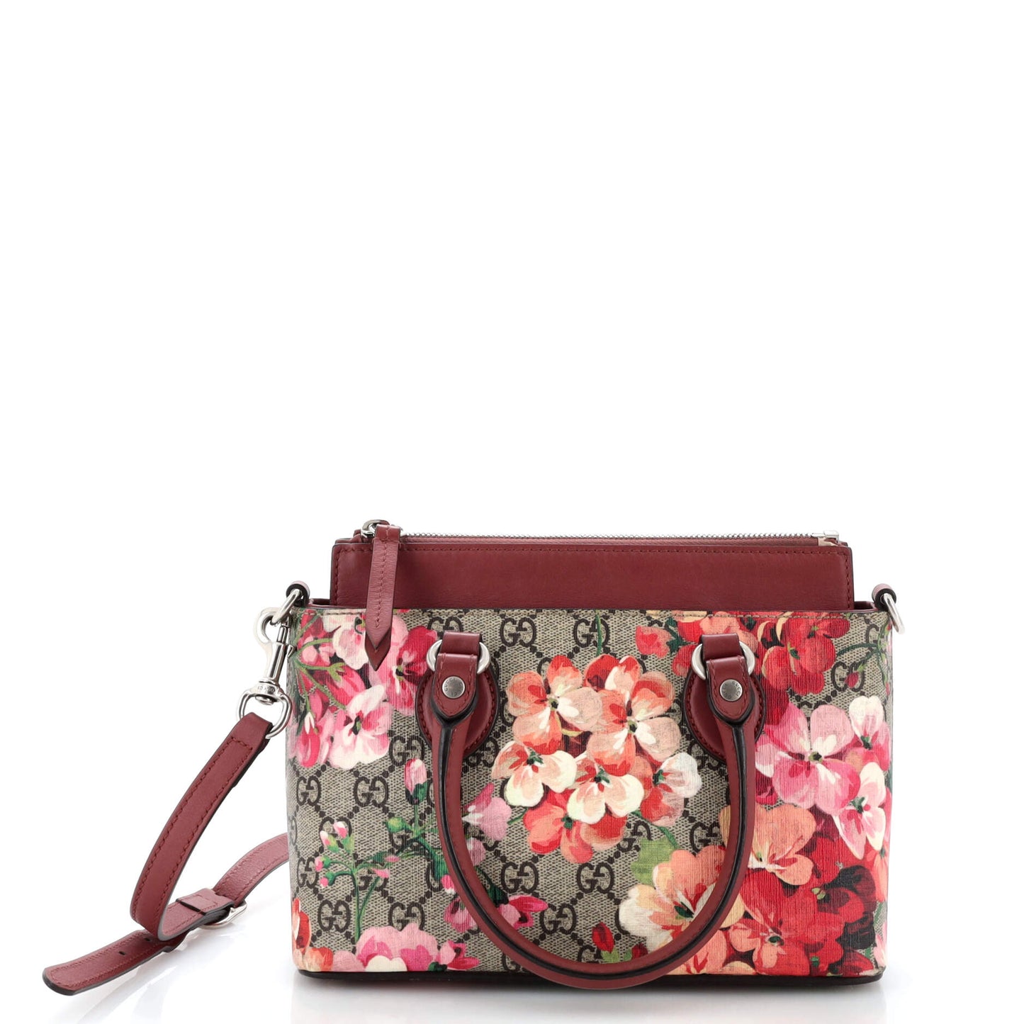 Luxury Gucci Trending 2025 Linea A Convertible Tote Blooms Print GG Coated Canvas Mini