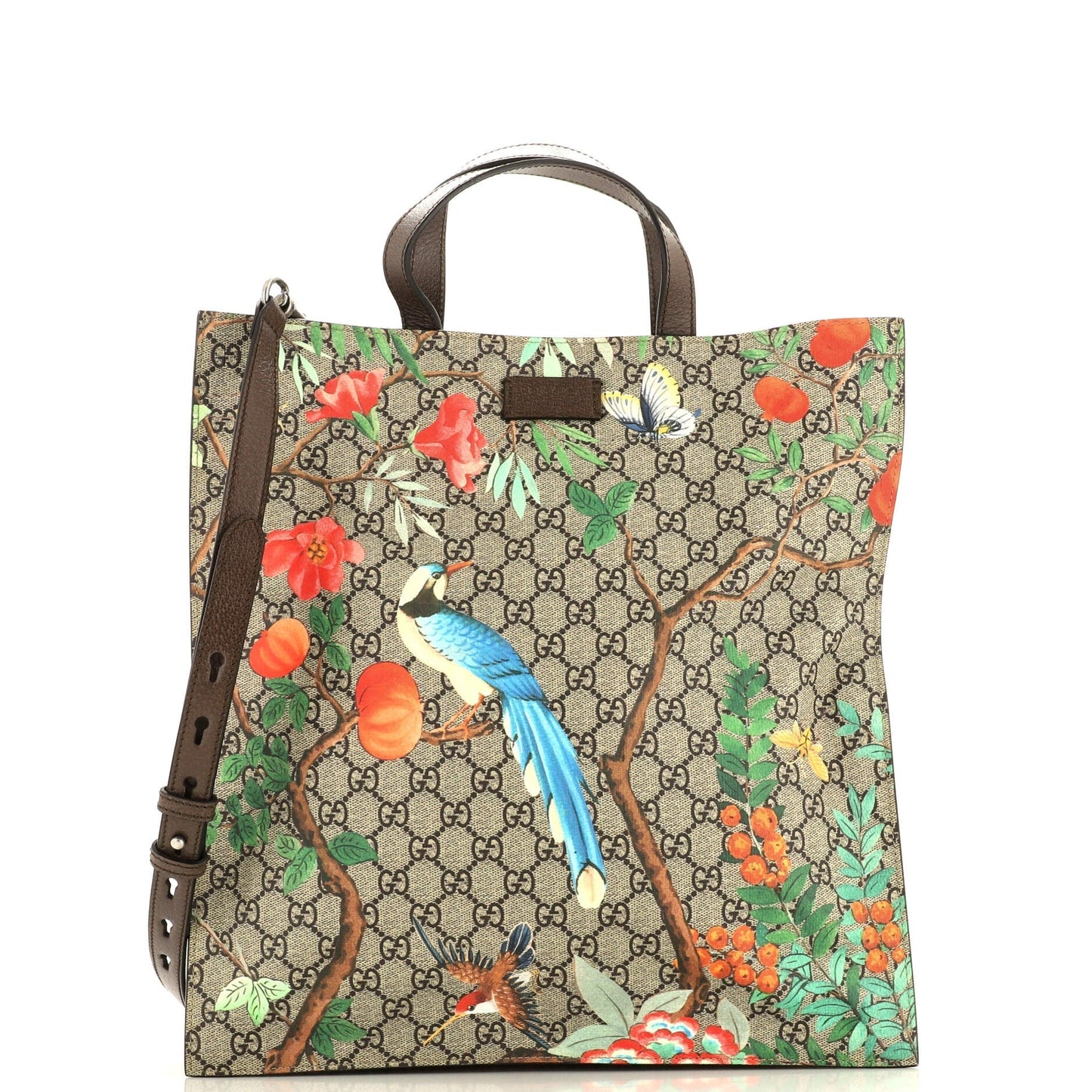 Luxury Gucci Trending 2025 Convertible Soft Open Tote Tian Print GG Coated Canvas Tall