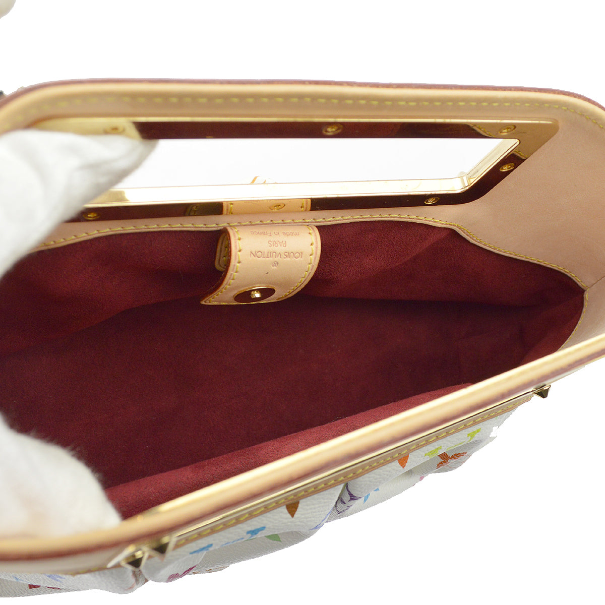 Louis Vuitton 2009 White Monogram Multicolor Judy PM Handbag M40257