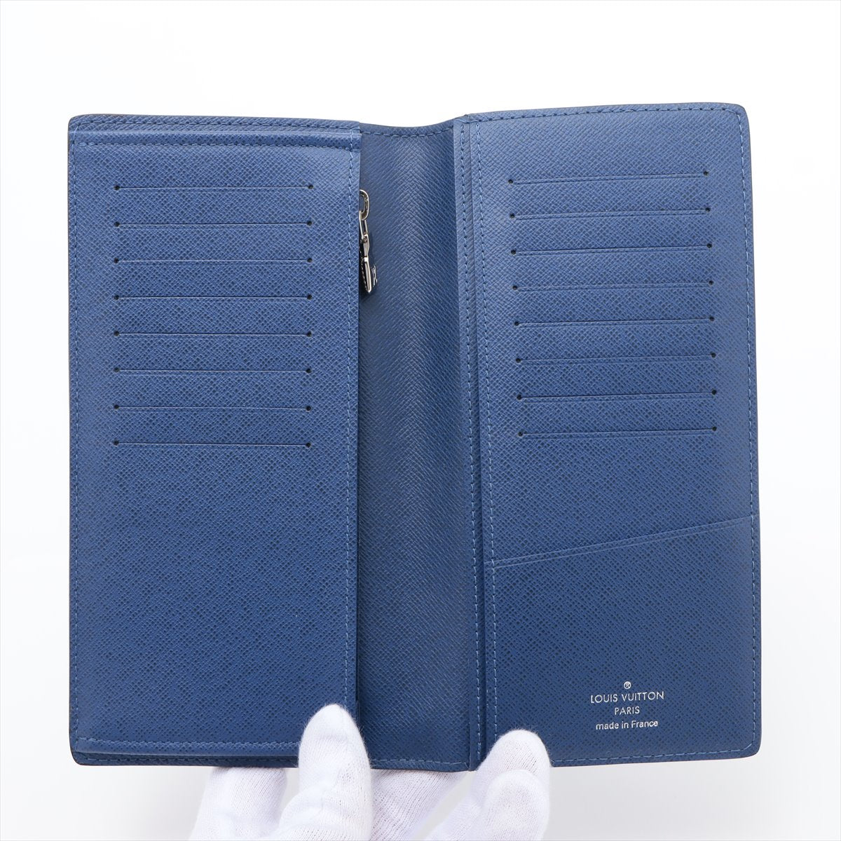 Louis Vuitton Taigaama Portfolio Braza M30297 Blue Wallet