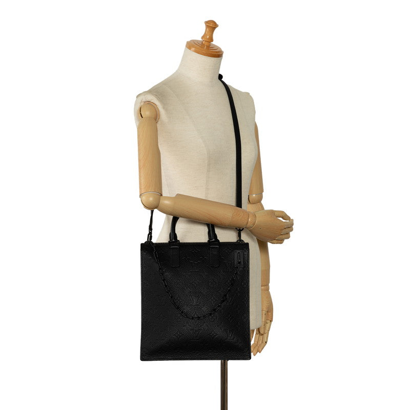 Louis Vuitton Monogram Implant Sakura Messenger Tote Bag 2WAY M55924 Black PVC Leather  Louis Vuitton