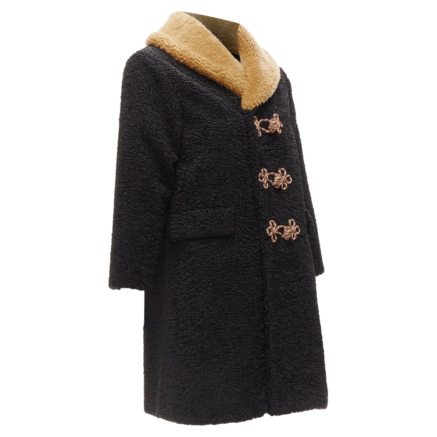 Gucci Kids Anchor Knots Faux Shearling Teddy Coat