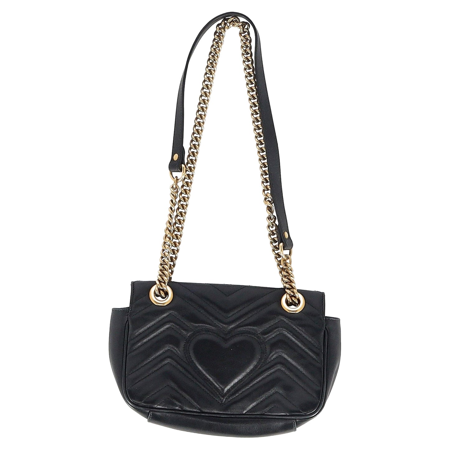 Gucci Marmont Shoulder Bag in Black Leather