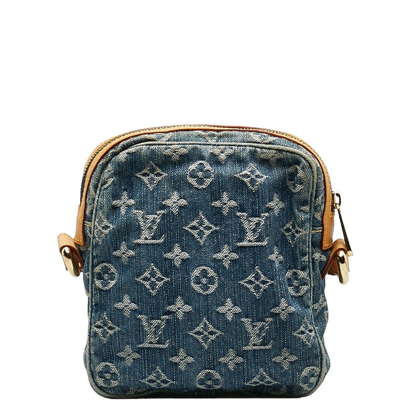 Louis Vuitton Monogram Denim Camera Bag M95348 Blue Denim Leather  Louis Vuitton