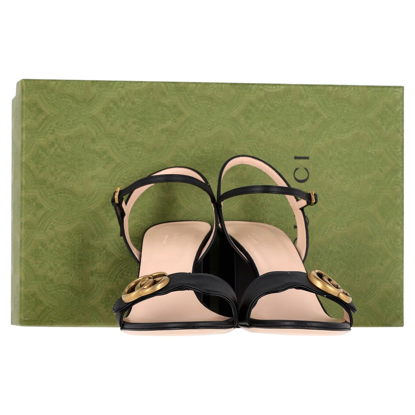 Luxury Gucci Trending 2025 Marmont 75mm Sandals in Black Leather