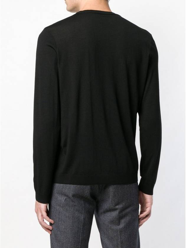 Luxury Fendi Diagonal Logo Knit Top Black