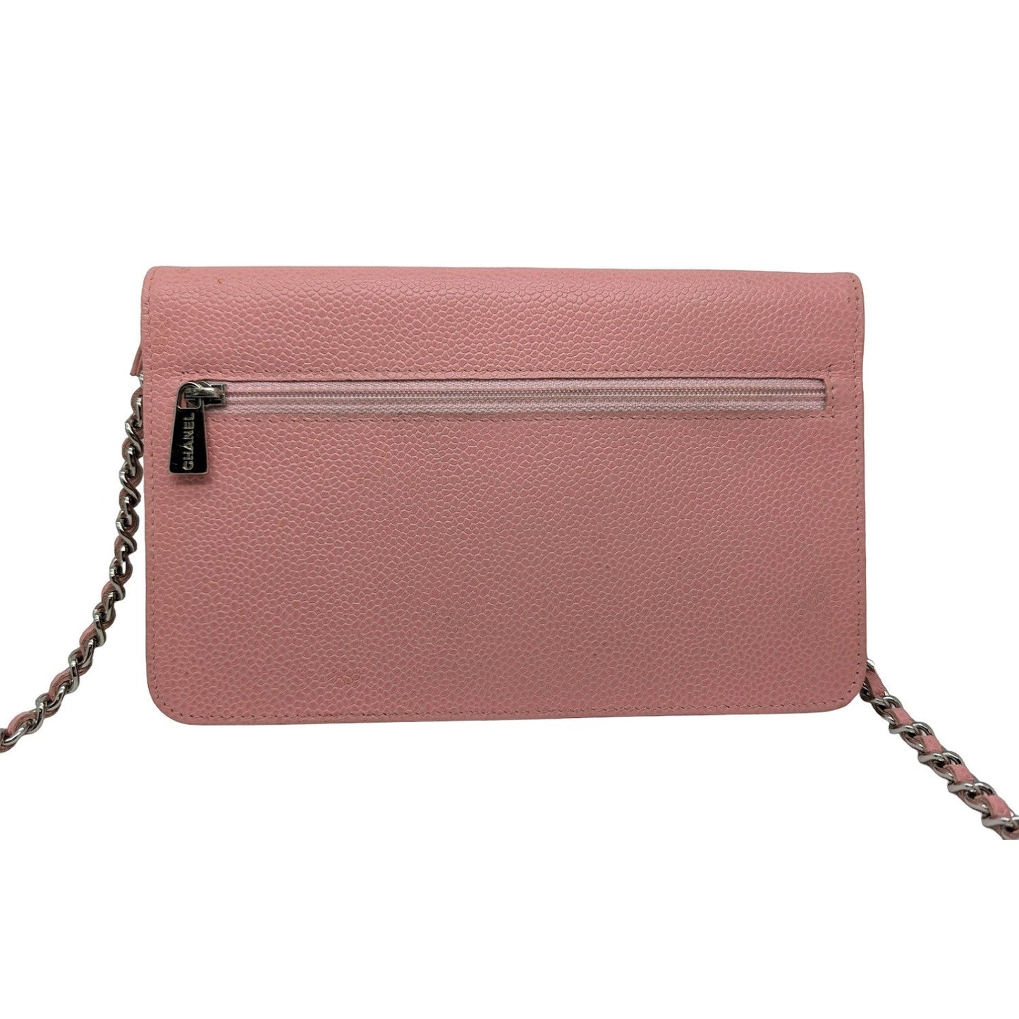 Luxury Chanel bag Vintage Pink Caviar Timeless Wallet On Chain WOC