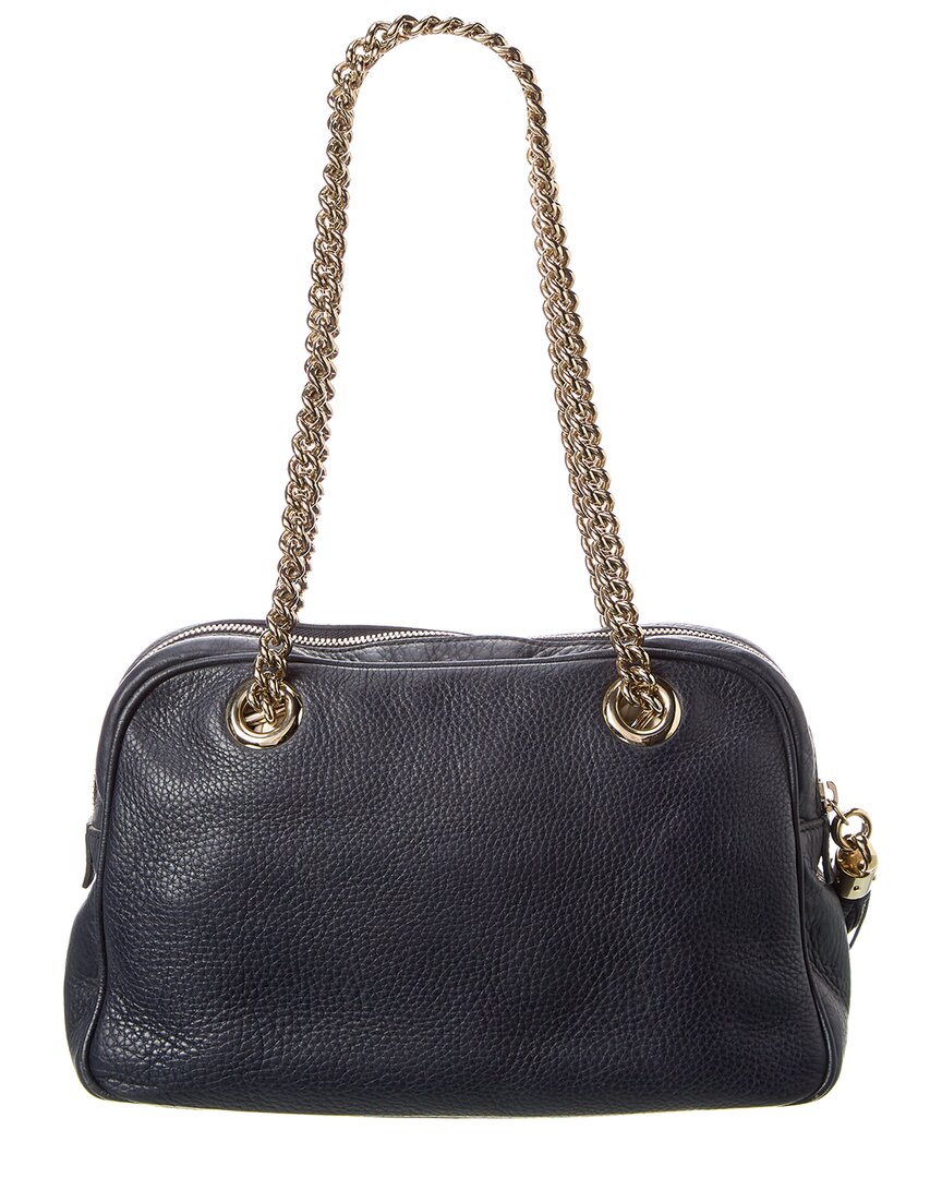 Gucci Black Leather Chain Soho Tote