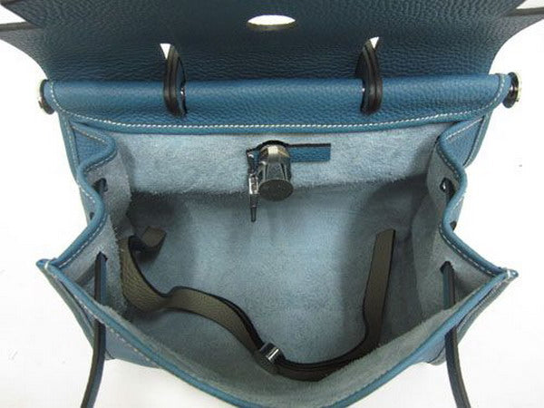 Luxury Hermes Herbag H1190S Ladies Cow Leather Grey