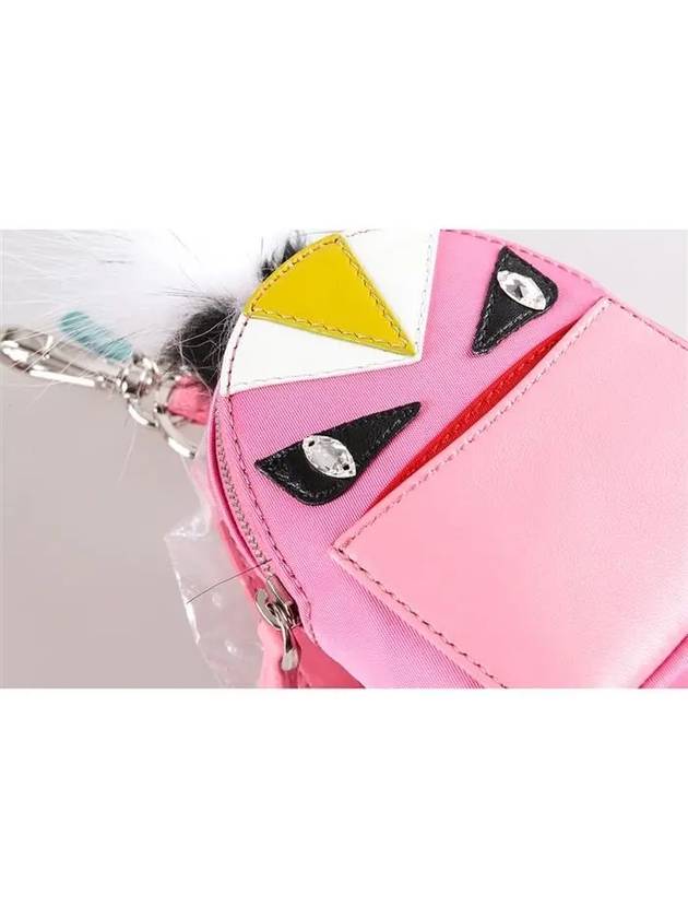 Luxury Fendi Bug Backpack Key Holder Pink