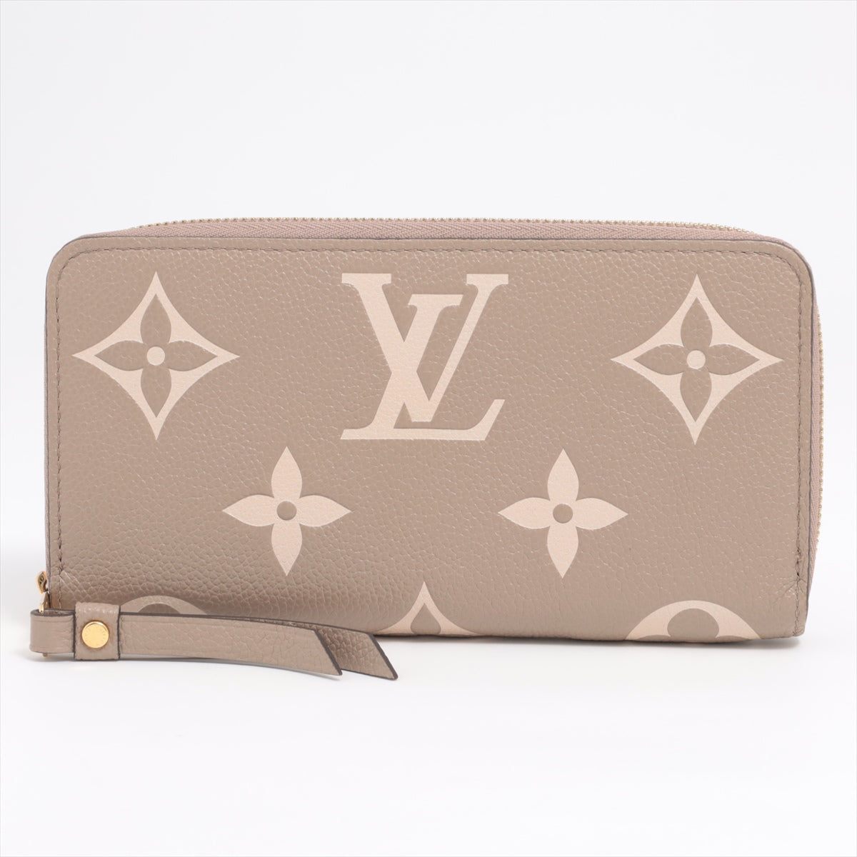 Louis Vuitton Bi-Color Monogram Implant Zipper Wallet M69794 Tour Trail Round Zipper Wallet