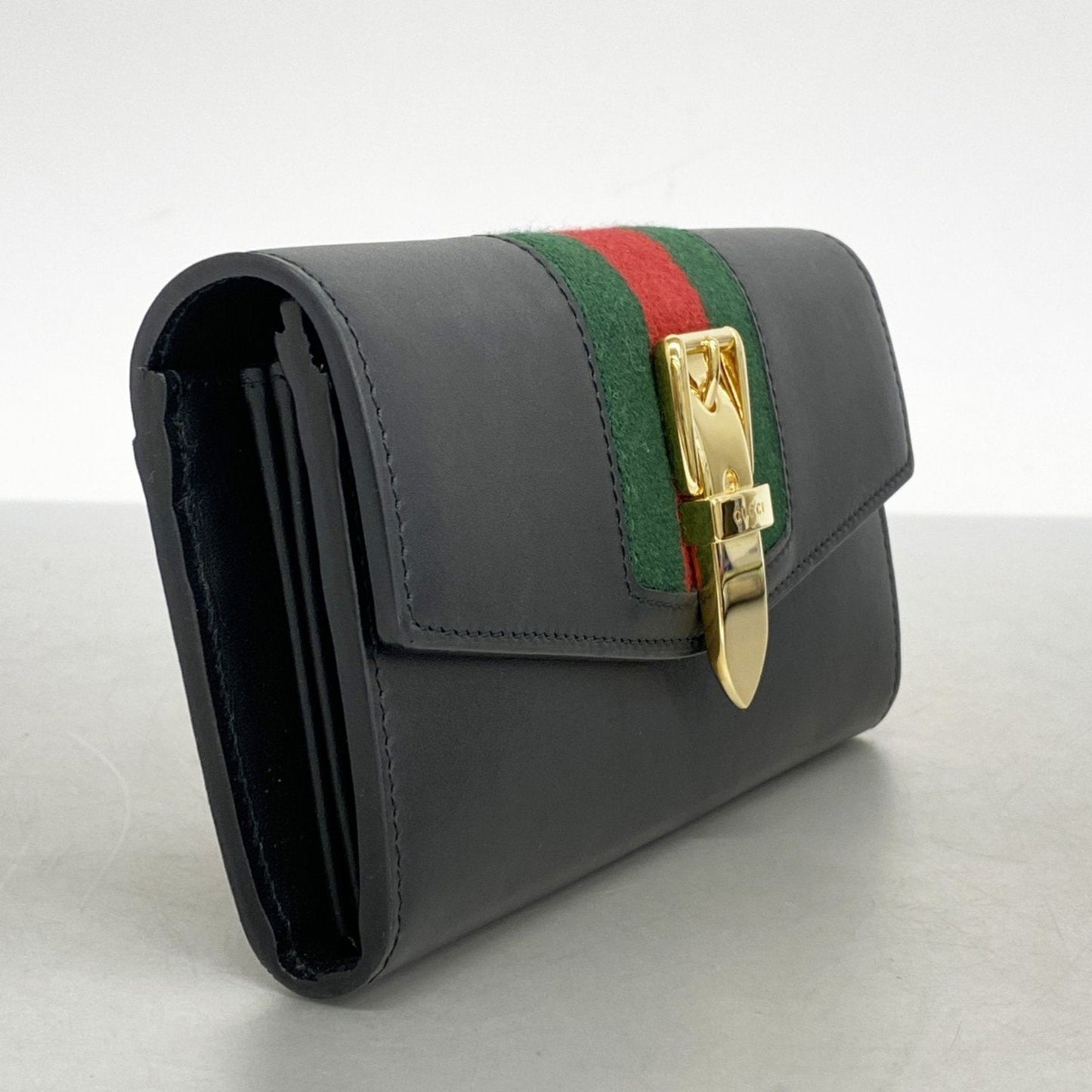 Gucci  Leather Long Wallet (Bi-Fold)