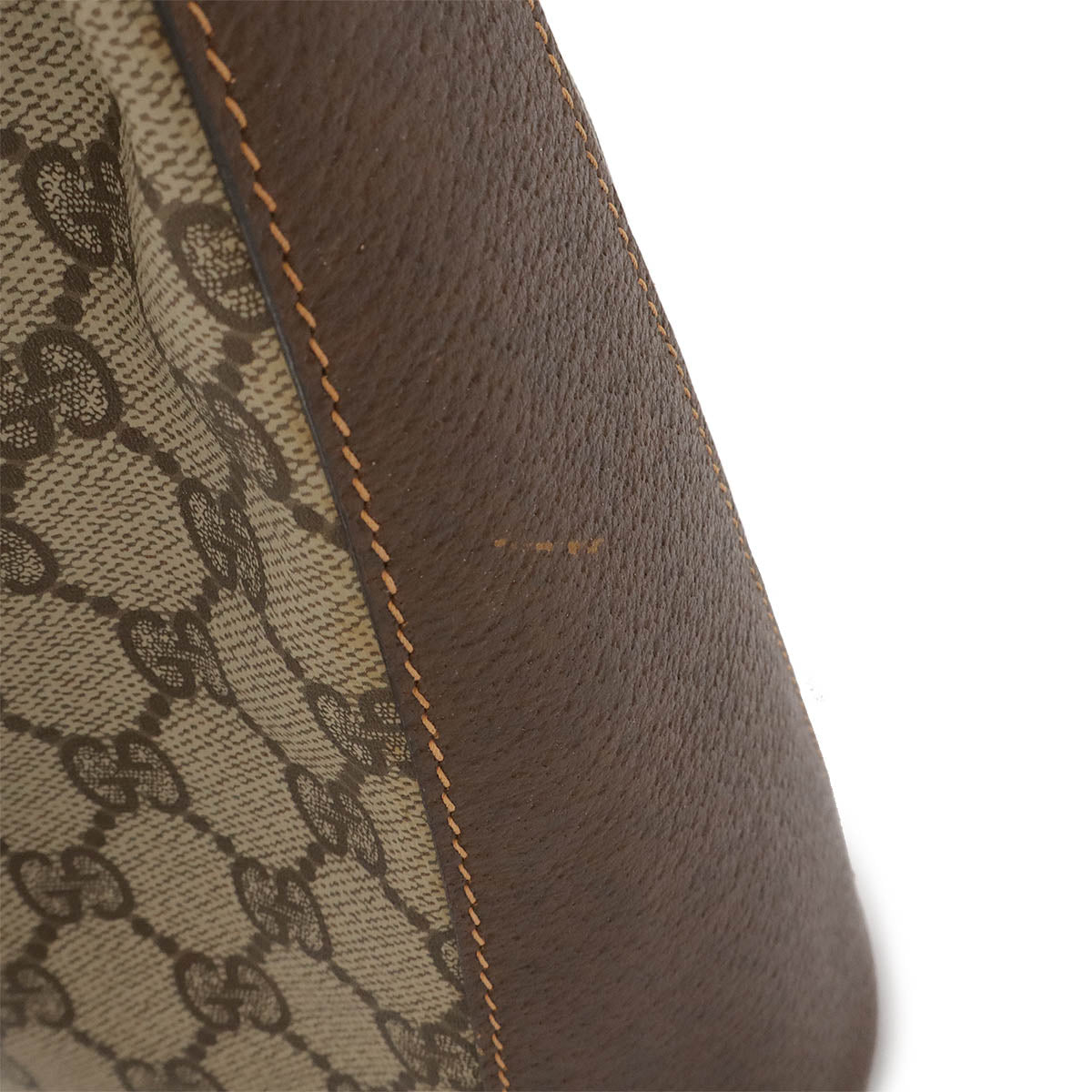 Gucci GG Plus Drawstring Shoulder Bag PVC Leather
