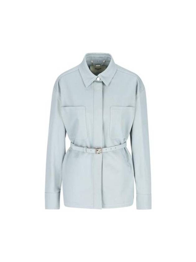Luxury Fendi Go-To Denim Jacket Blue