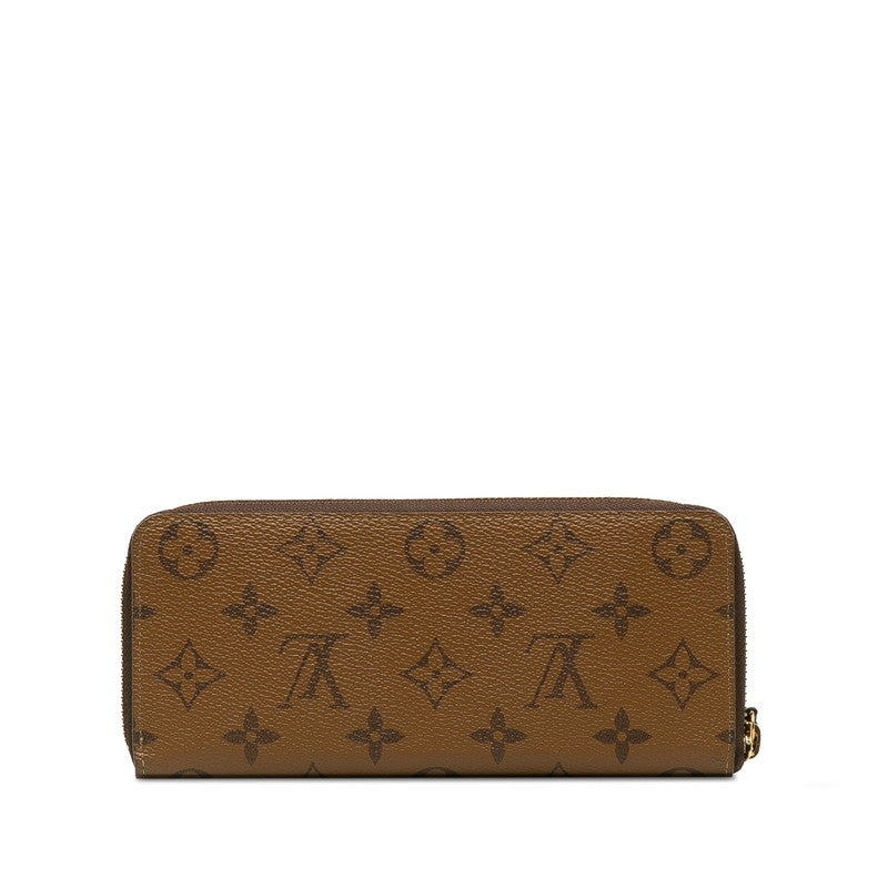 Louis Vuitton Monogram Reverse Portfolio Clemence Long Wallet M82336 Brown PVC Leather  Louis Vuitton