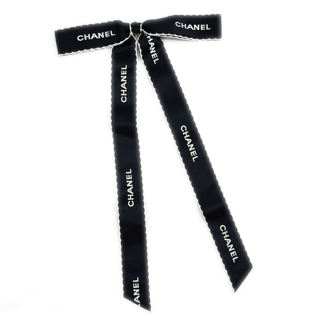 Luxury Chanel Bow Brooch Pin Black