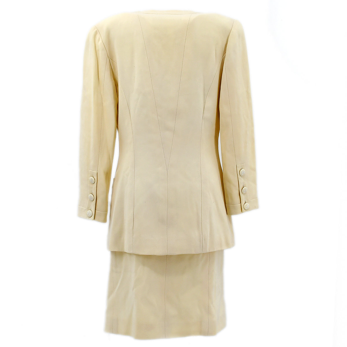 Luxury Chanel 1993 jacket skirt suit #42