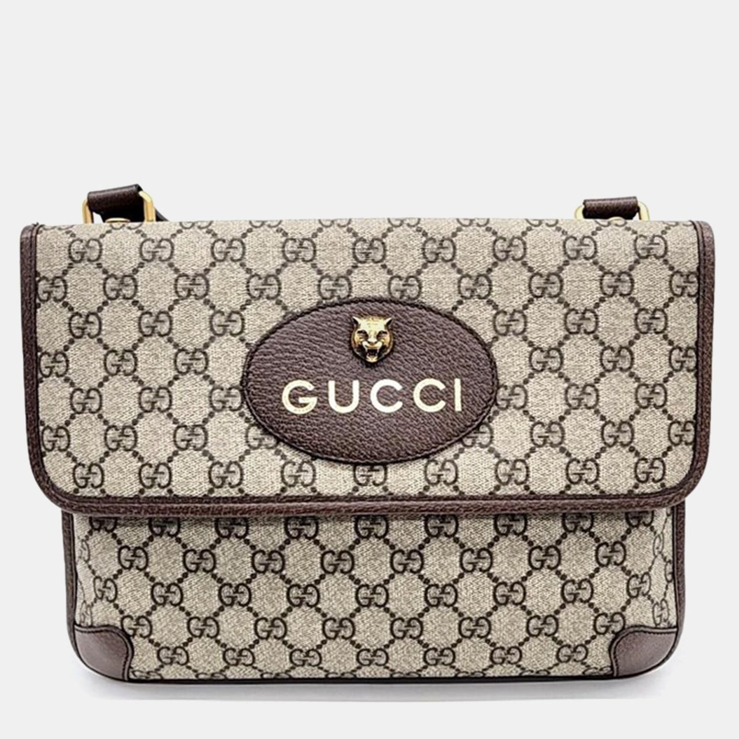 Luxury Gucci Trending 2025 Beige GG Supreme Canvas Messenger Bag