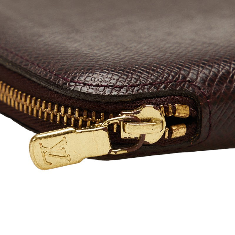 Louis Vuitton Tiger Agenda Geod Roundfassner Long Wallet M30616 Acai Berry Wine Red Leather  Louis Vuitton