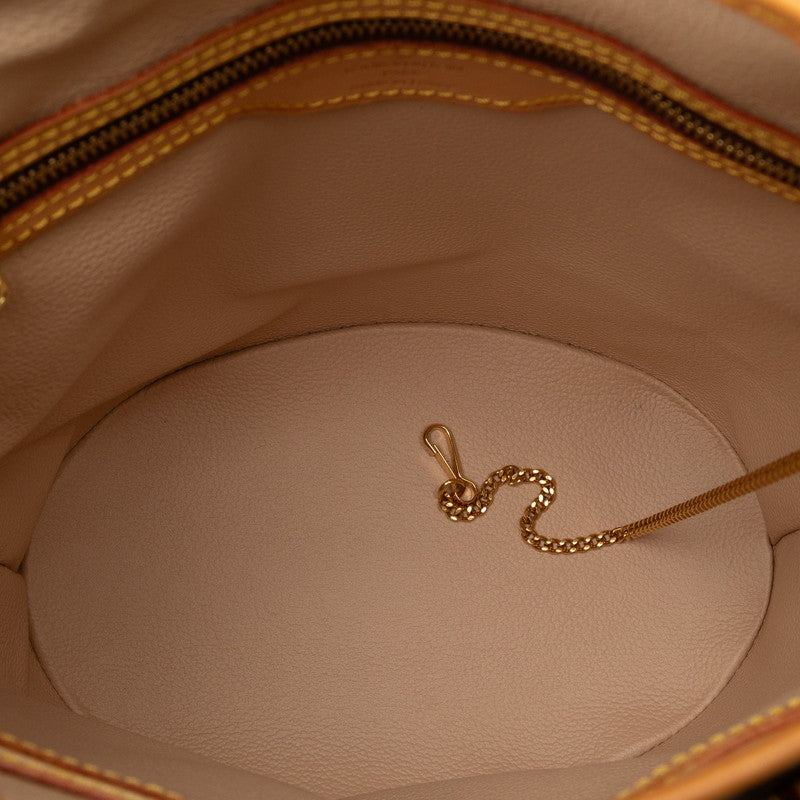 Louis Vuitton Monogram Potch Bucket PM Torch Bag M42238 Brown PVC Leather  Louis Vuitton