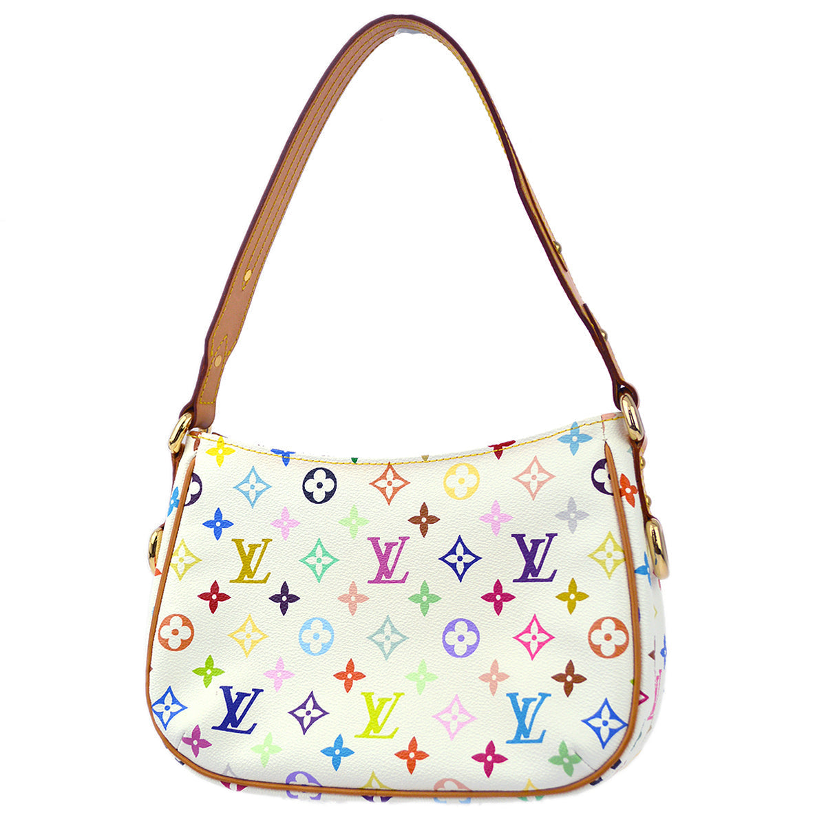 Louis Vuitton 2005 White Monogram Multicolor Lodge PM Handbag M40053