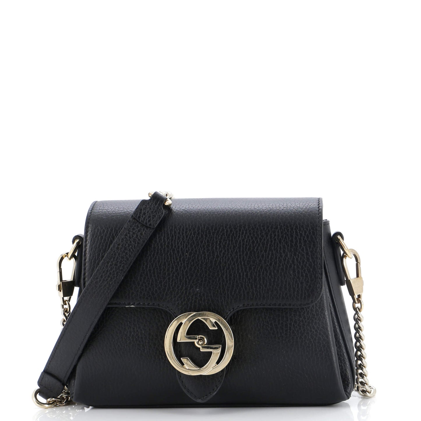 Luxury Gucci Trending 2025 Interlocking Chain Crossbody Bag Leather Small