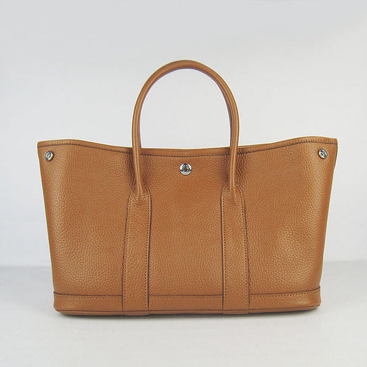 Luxury Hermes Garden Party Handbag H2805 Light Coffee