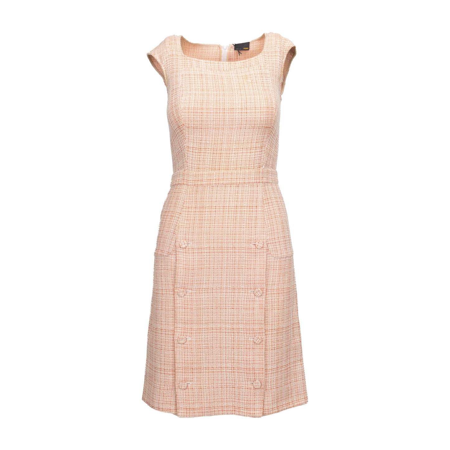 Luxury Fendi Tweed Midi Dress - '10s