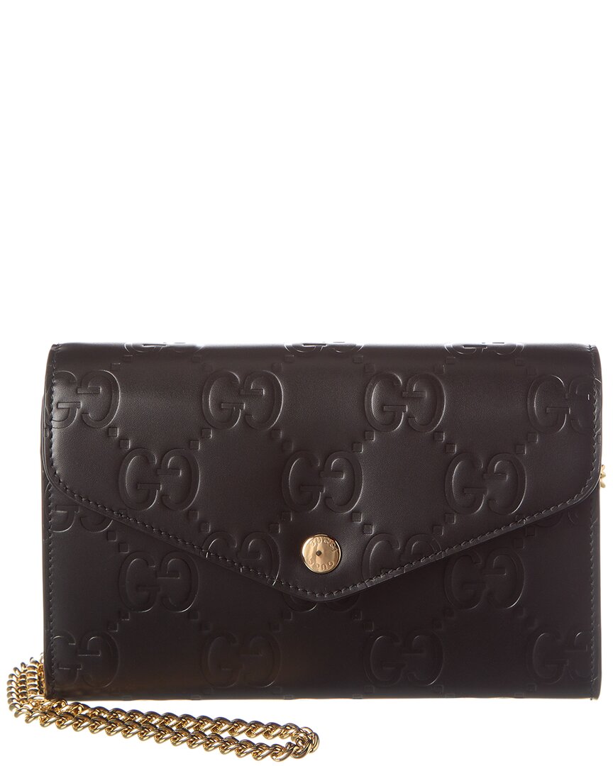Luxury Gucci Trending 2025 GG Leather Chain Wallet