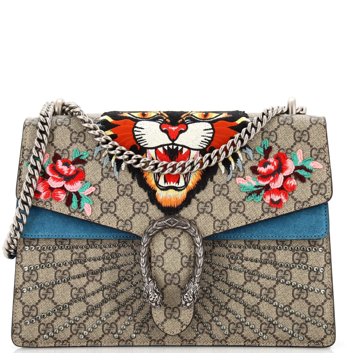Luxury Gucci Trending 2025 Dionysus Bag Embellished GG Coated Canvas Medium