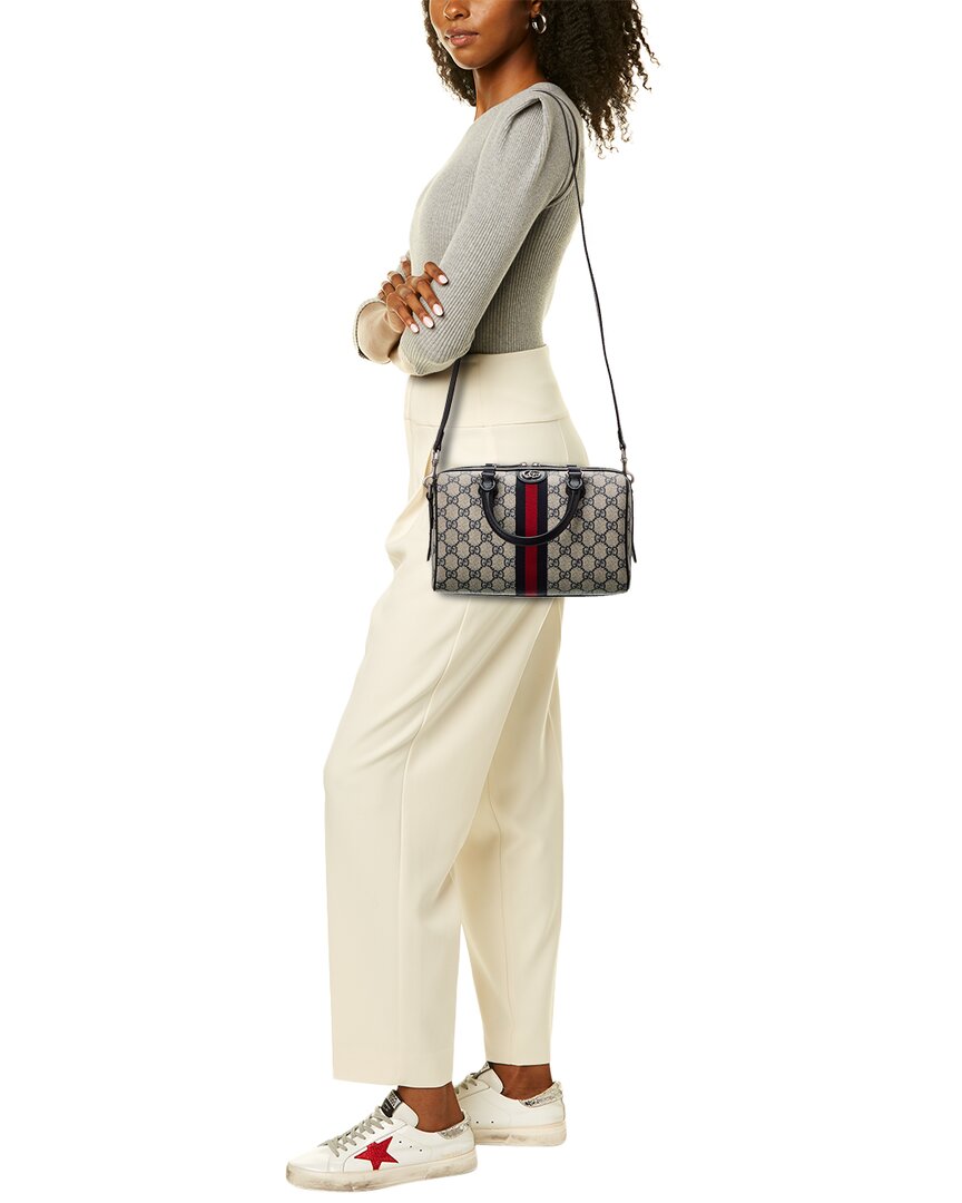 Gucci Ophidia GG Small Top Handle GG Supreme Canvas & Leather Bag