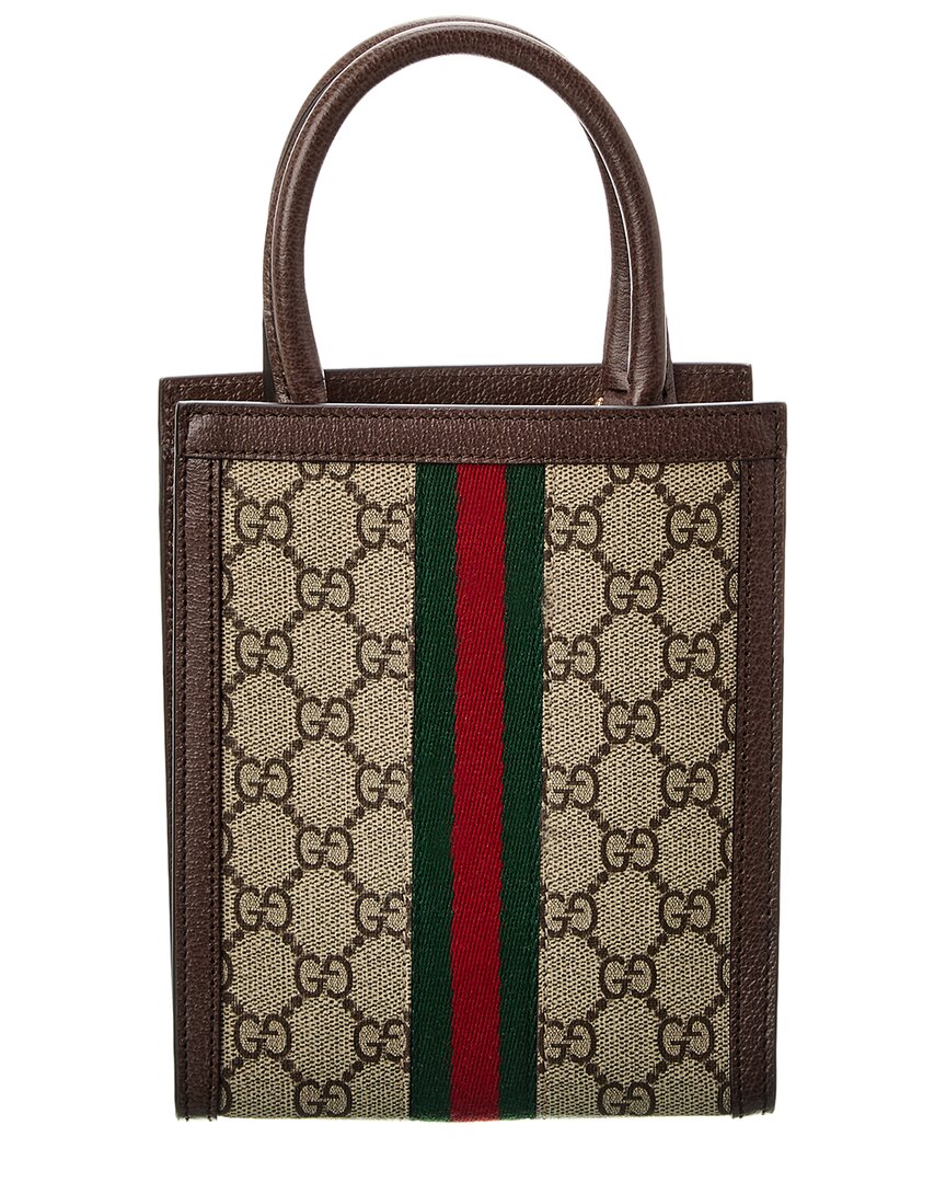 Luxury Gucci Trending 2025 Ophidia GG Supreme Canvas & Leather Super Mini Bag