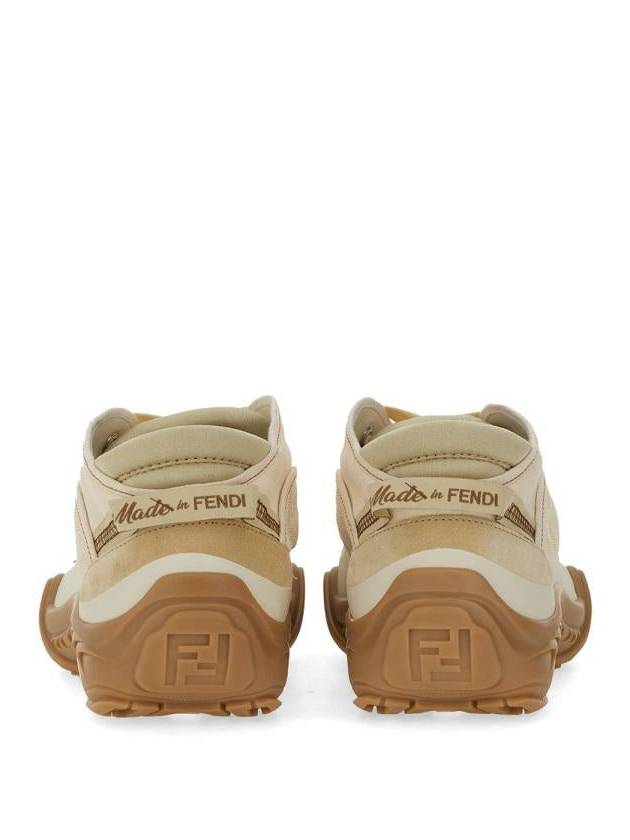 Luxury Fendi Lab Low-Top Sneakers Beige