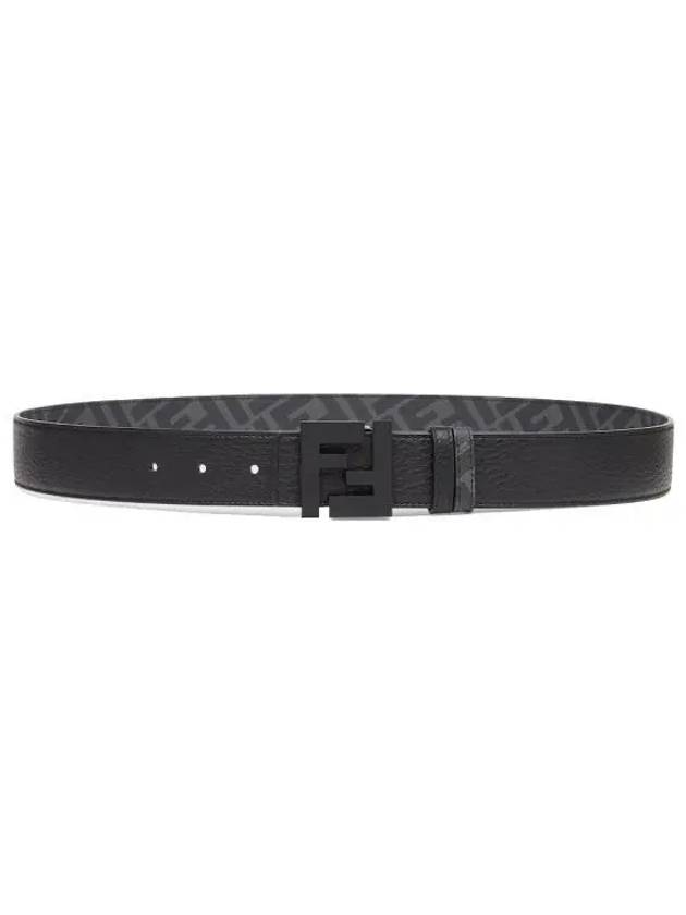 Luxury Fendi Men's Logo Double Sided Casual Leather Belt Black