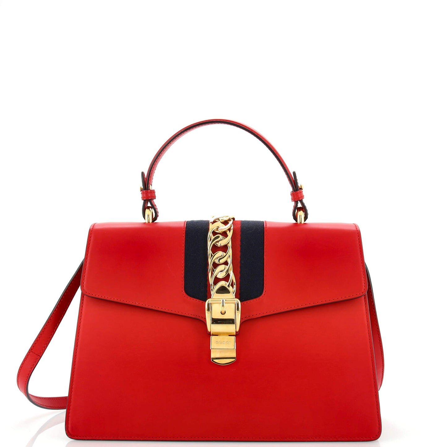 Luxury Gucci Trending 2025 Sylvie Top Handle Bag Leather Medium
