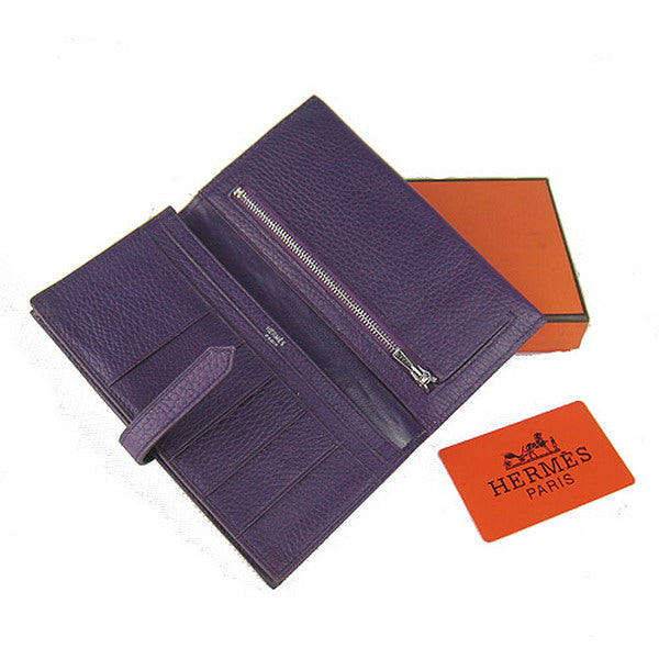 Luxury Hermes Wallet H008 Ladies Wallet Purple