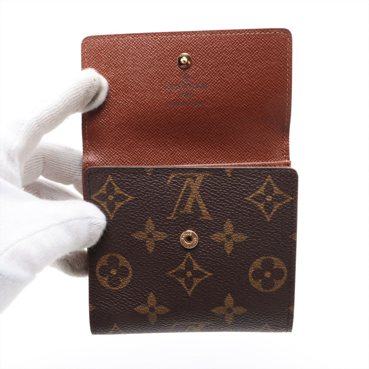 Louis Vuitton Monogram Port Monevier Cartcredi M61652 Brown Compact Wallet