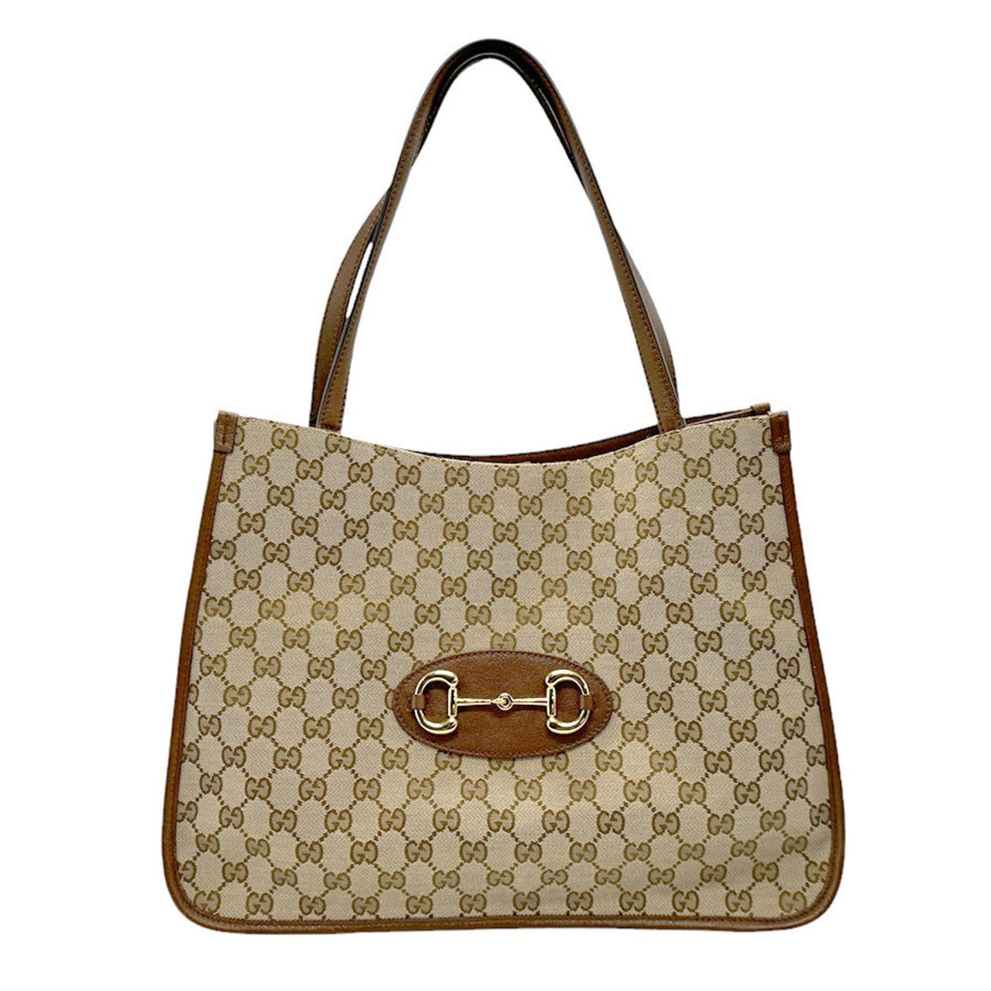 Gucci Horsebit  Canvas Handbag ()