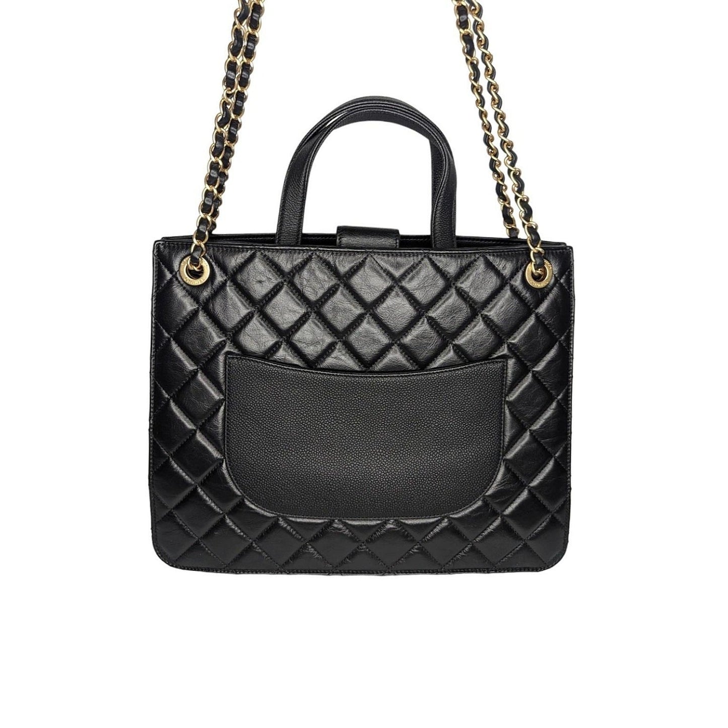 Luxury Chanel 2019 CC Turn Lock Shopper Tote