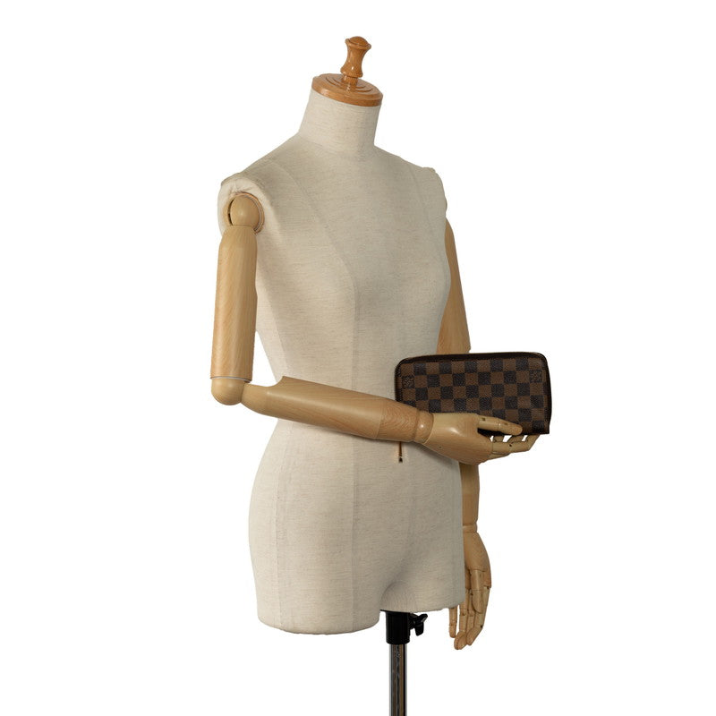 Louis Vuitton Damier Zippie Wallet N60015 Long Wallet Brown PVC Leather  Louis Vuitton
