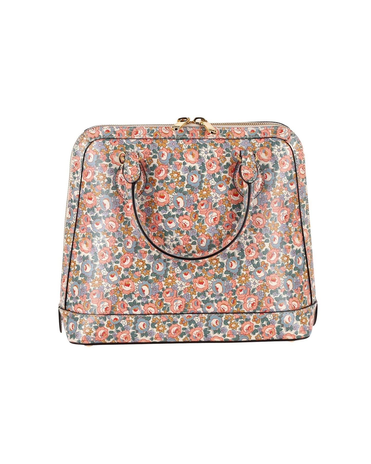 Luxury Gucci Trending 2025 1955 Horsebit Liberty London Floral Tote Bag in Multicolor Leather